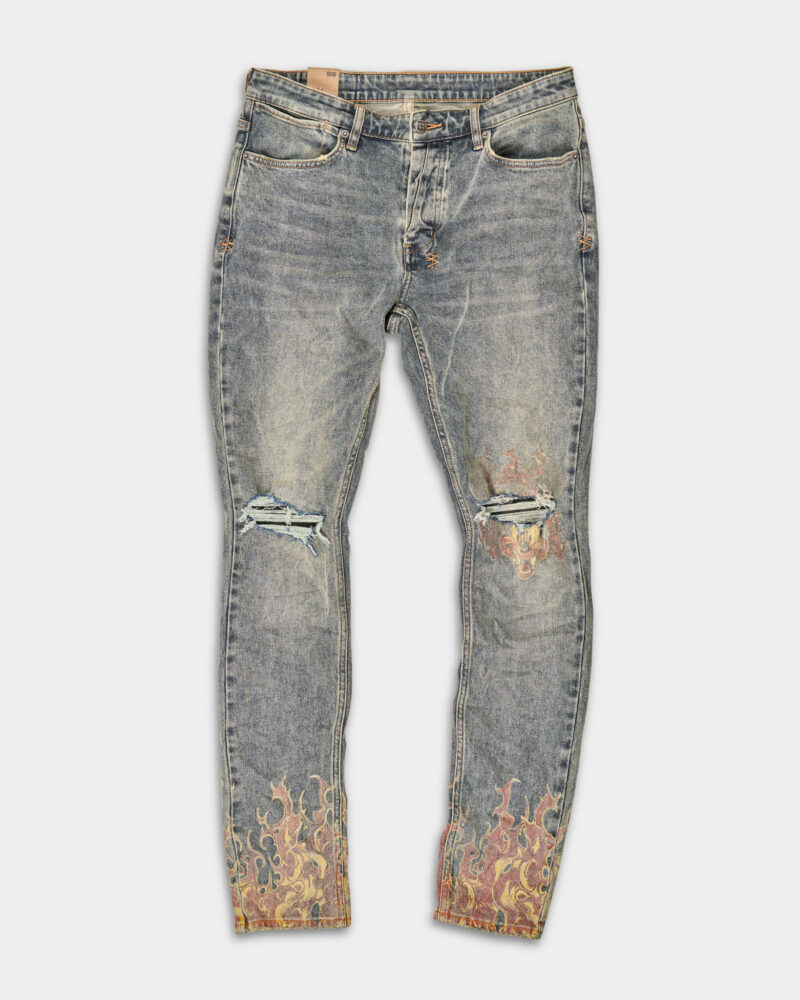 Ksubi Men's Woven Van Winkle Stage Dive Trashed MPS25DJ029 DNM