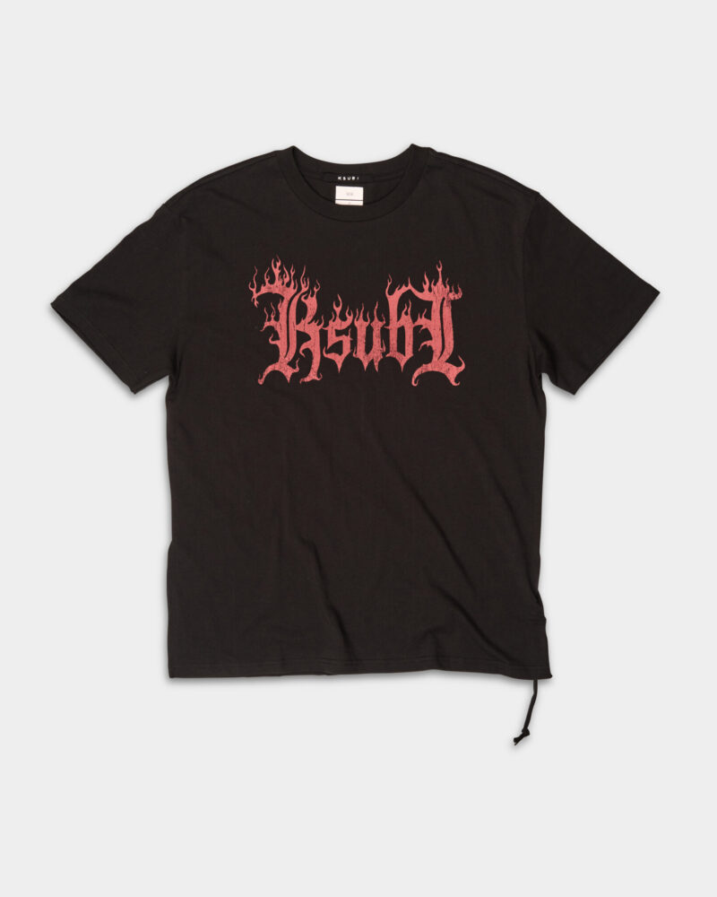 Ksubi Men's Knitted Fuego Biggie SS Tee Jet Black MPS25TE043 BLK