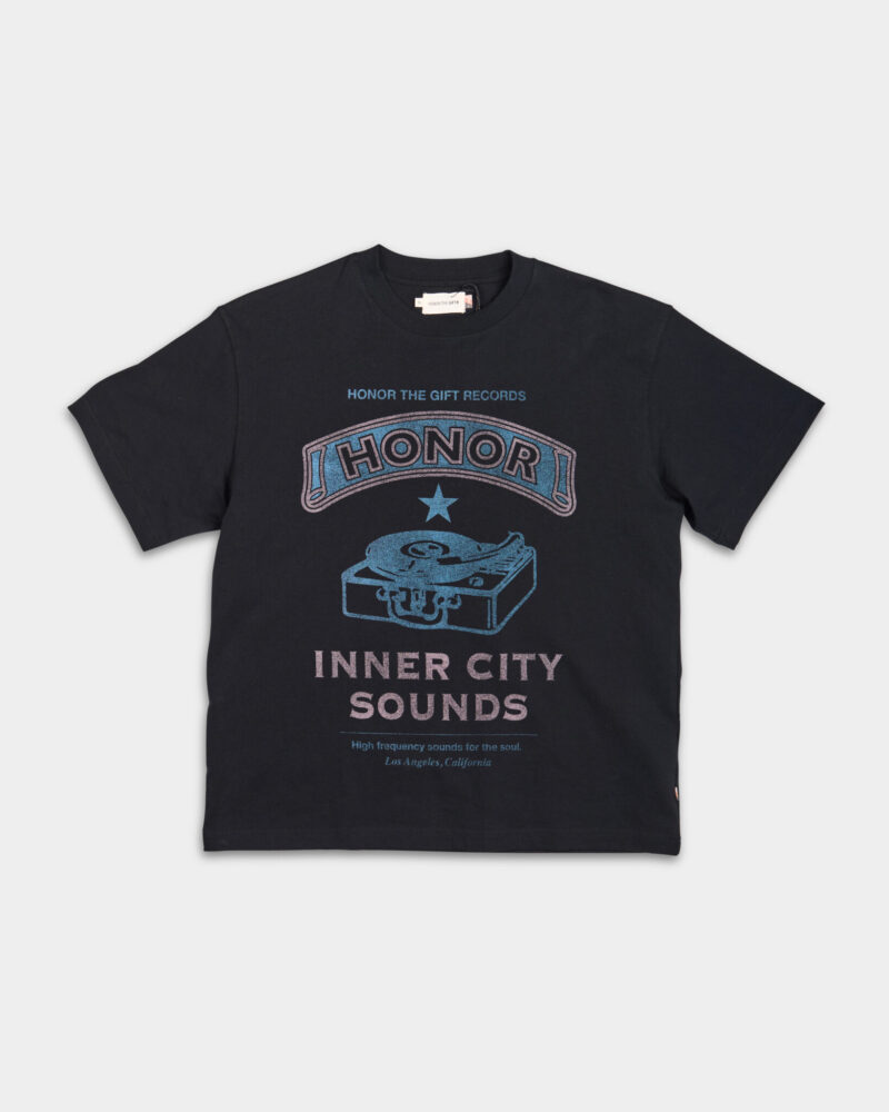 Honor The Gift Men's Honor Records Tee HTG240395 Black
