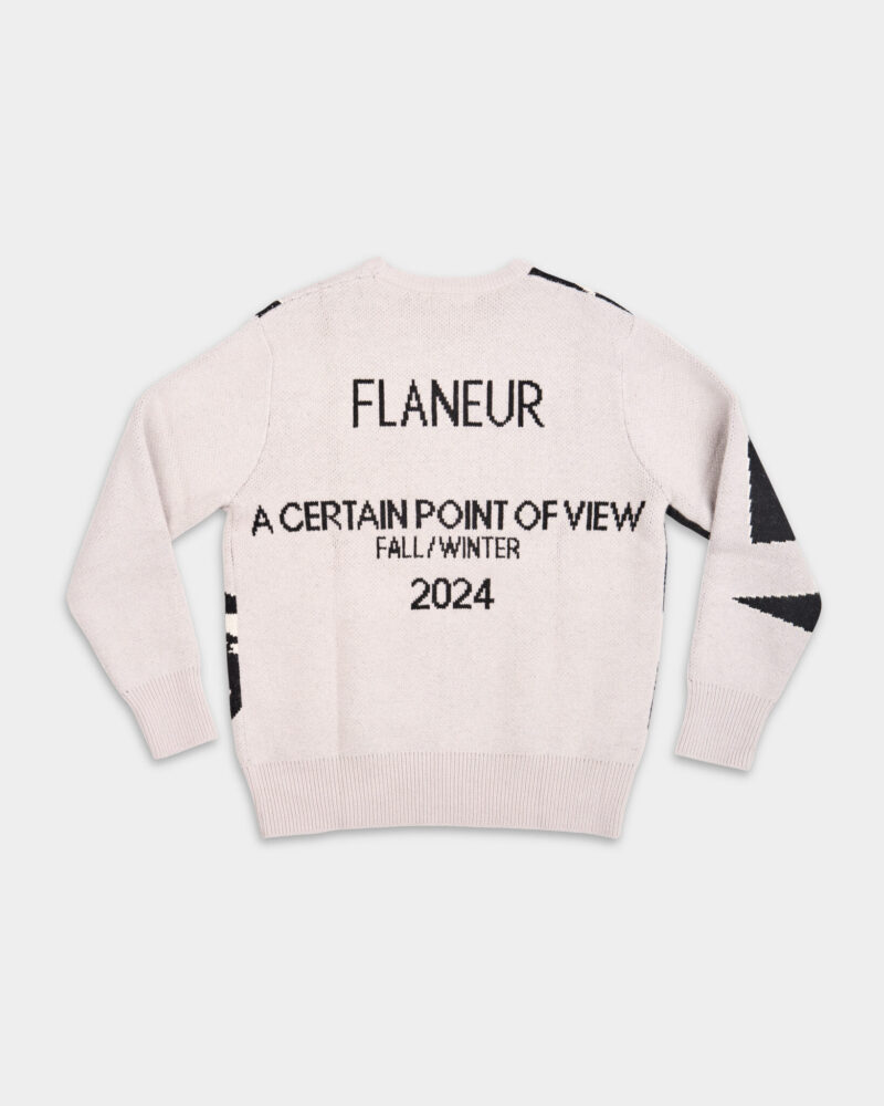 Flaneur Men's Spectator Jacquard Sweater Grey F14286