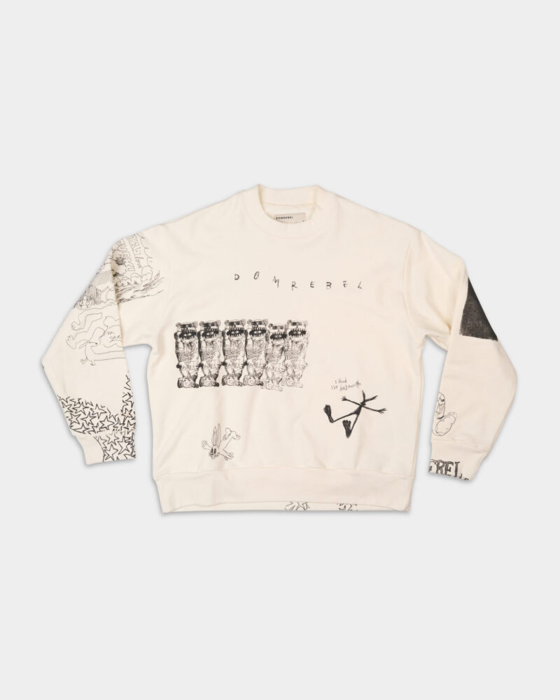 DOMREBEL Joy Sweatshirt Antique White