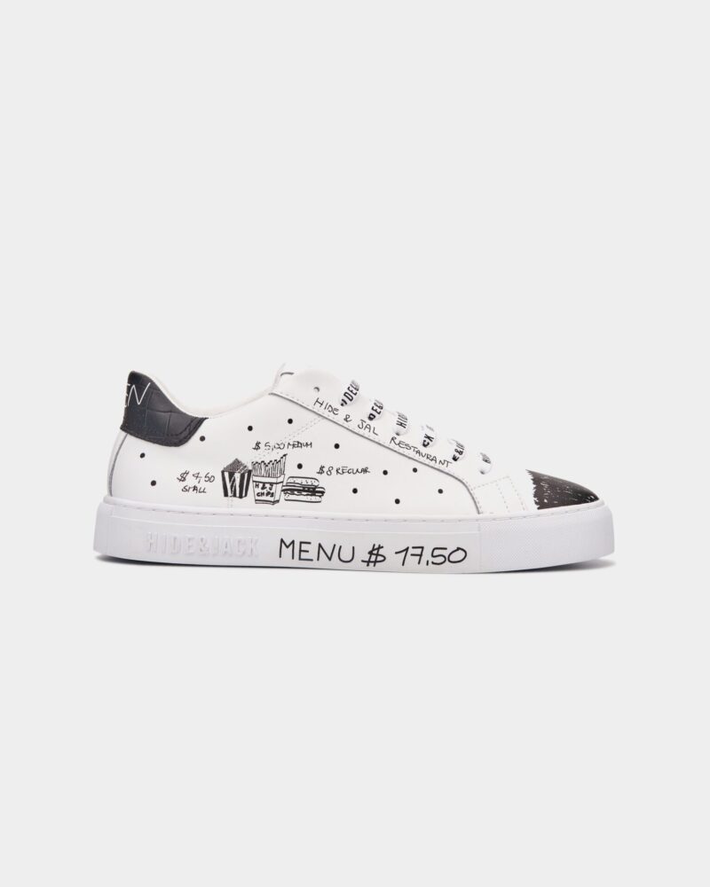 (Core) Hide & Jack Men's Essence Serigrafia Low Top Sneaker Cinema Edition White