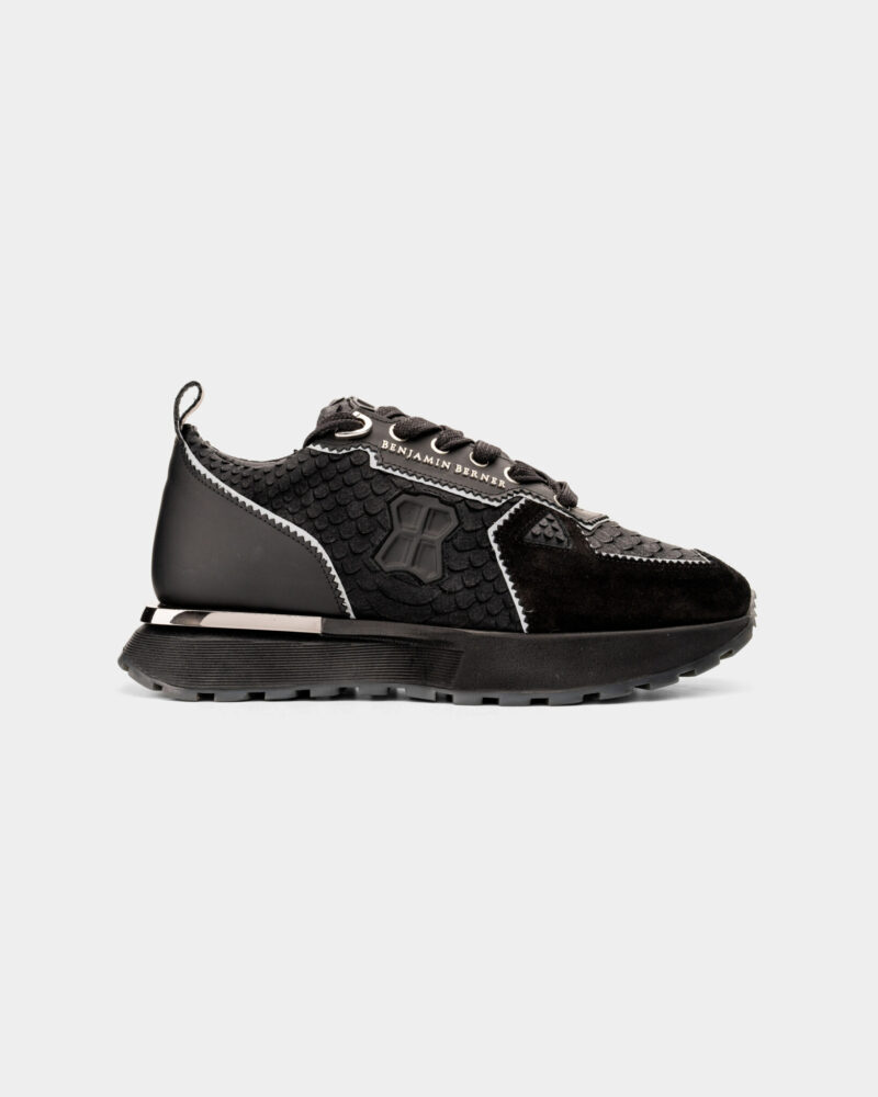 Benjamin Berner Men's Matt Nappa Sneaker BNJ NEXUS Black Python