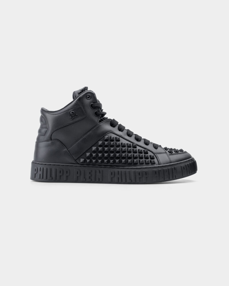Philipp Plein Men's Nappa Leather Mid Top Sneakers Studs USC0624 PLE005N 02