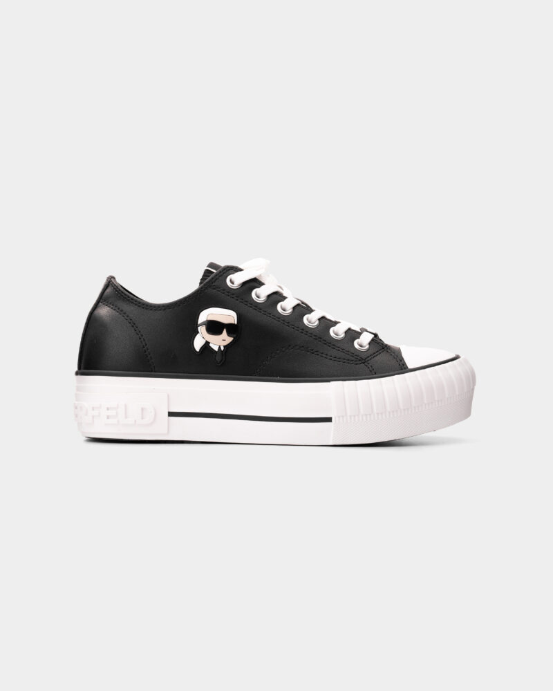 Karl Lagerfeld Ladies Kampus Max NFT Twin Patch Lo Black Lthr KL60425T 000