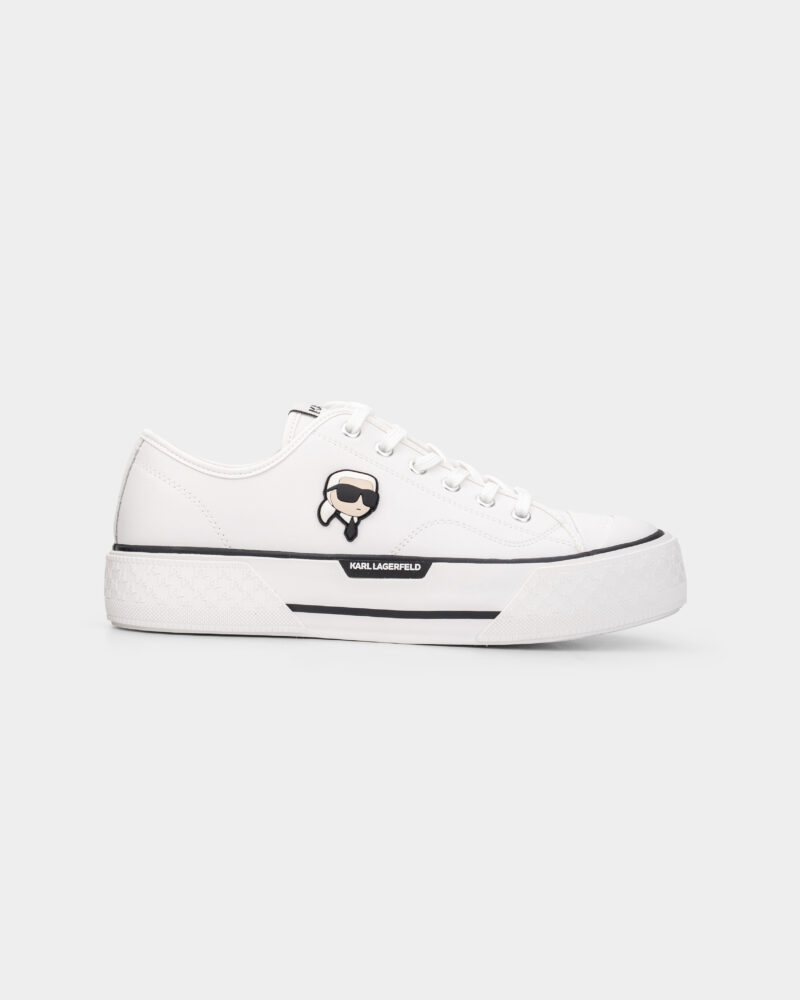(Core) Karl Lagerfeld Men's Kampus Maxi NFT Lo Lthr White Lthr KL95025 011
