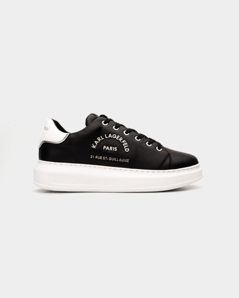(Core) Karl Lagerfeld Men's Kapri Metal Maison Karl Black Lthr Sneaker KL52539 000