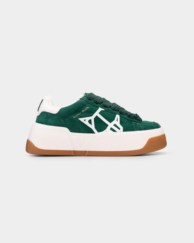 Naked Wolfe Ladies Sound Ivy Green Kid Suede Sneaker SOUND 00007