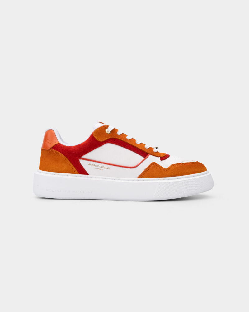Android Homme Oversized Forum Court Sneaker Orange Suede SMU AHP244-36