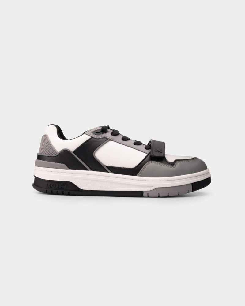 Mallet Men's Carlton Strap White Black Sneaker TE9025WHT BLK