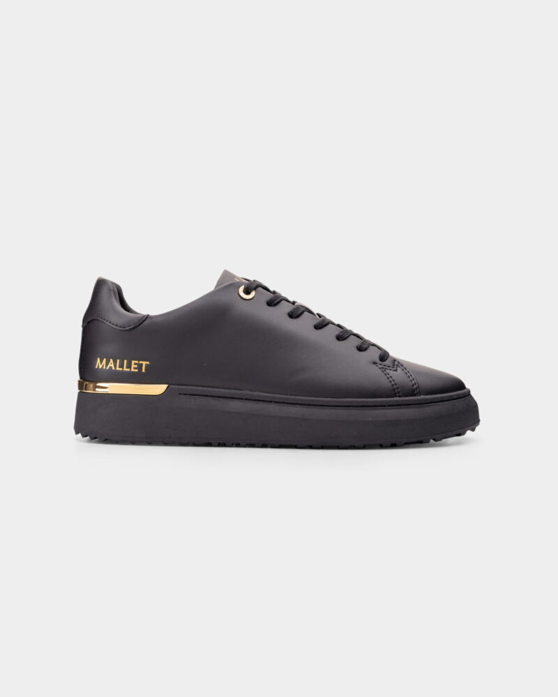 Mallet Men's GRFTR Lite Triple Black Gold Sneaker TE1154TPB GLD
