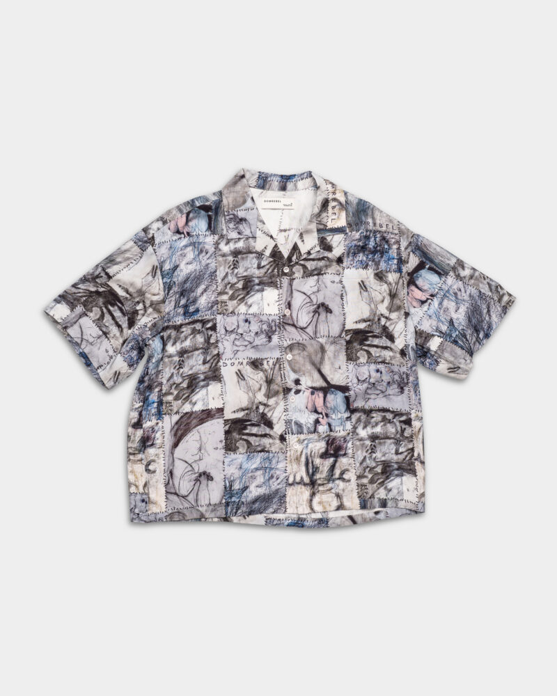 DOMREBEL Montage Camp Collar Shirt Beige