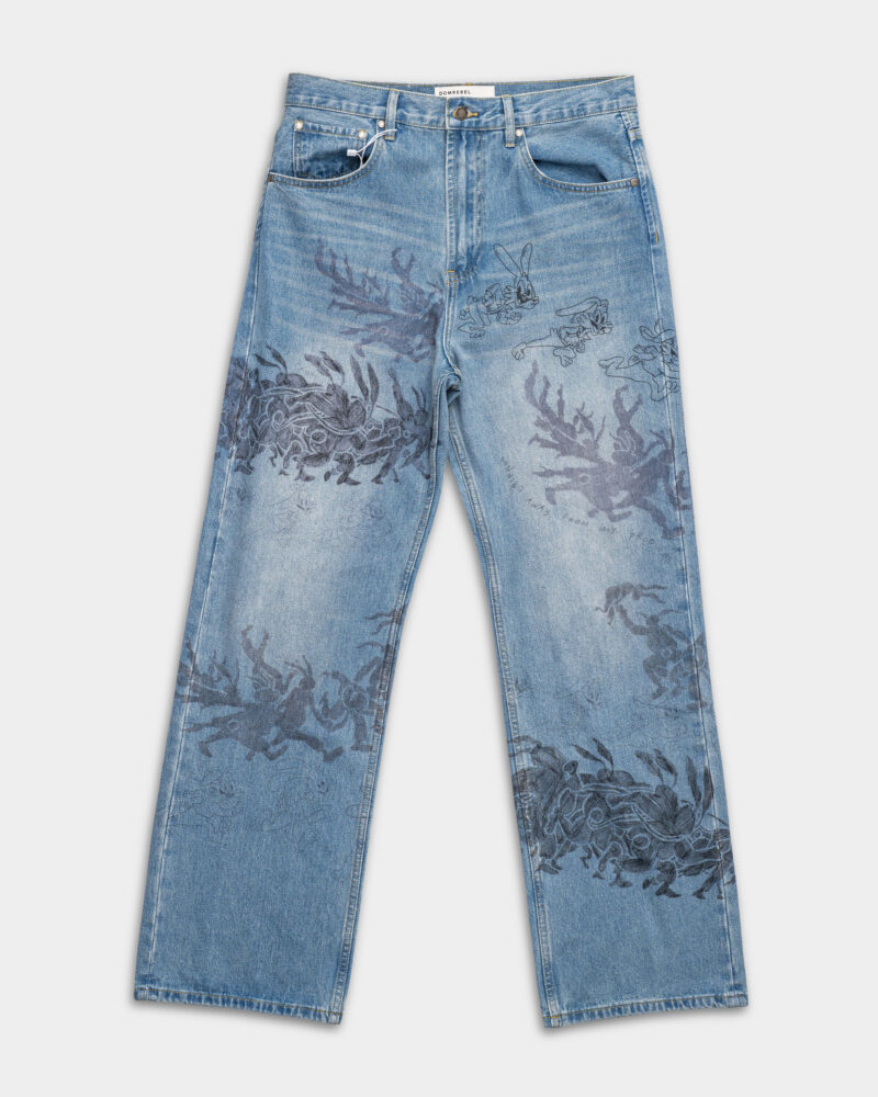 DOMREBEL Hops Bootcut Jeans Mid Blue