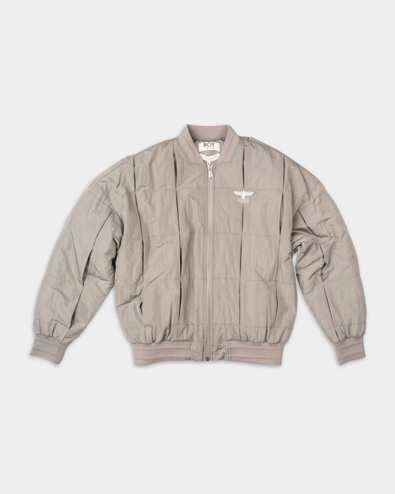 Boy London Men's Lunar Pleated MA1 Jacket Steel Grey