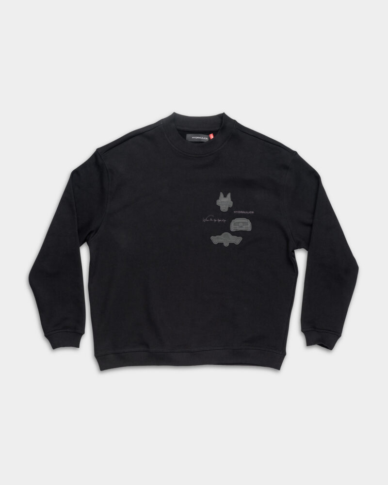 Hydraulics Hounds Multi Badge Sweater Black