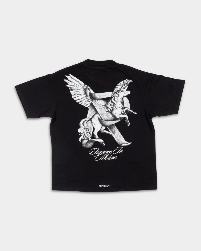 Represent Men's Elegance In Motion T Shirt MLM41066-01 Jet Black