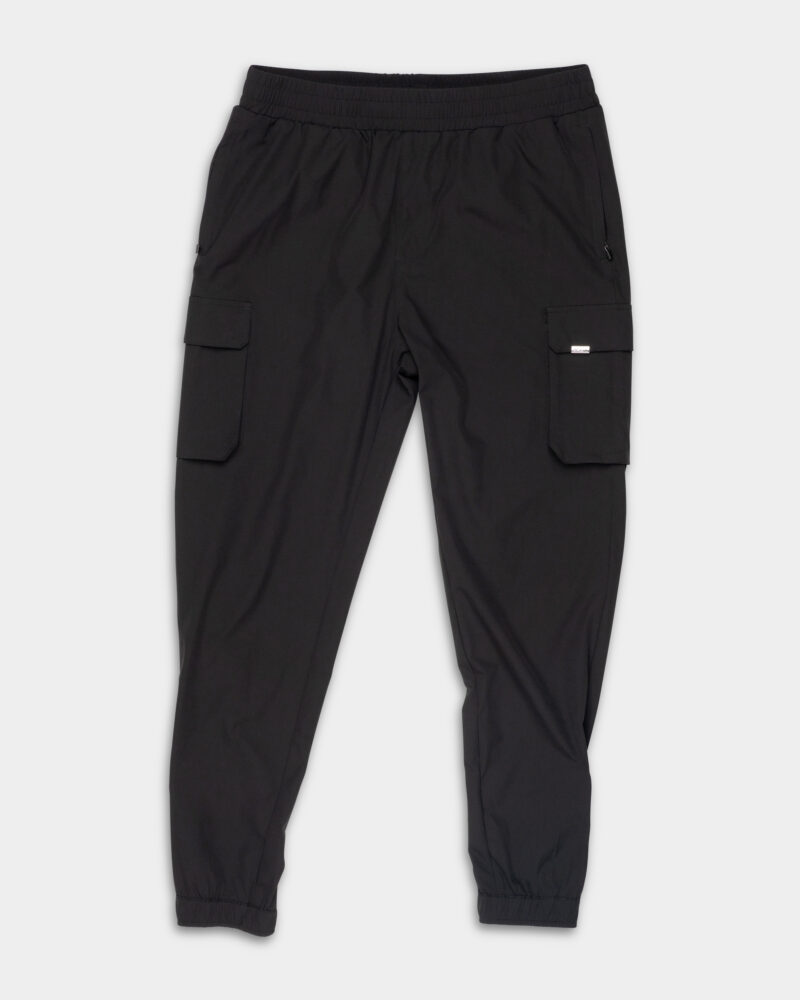 BALR Men's Tech Cuffed Cargo Pants B1416.1004 Jet Black