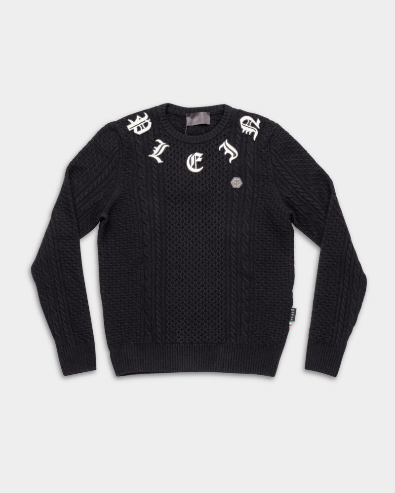 Philipp Plein Men's Wool & Cashmere Pullover LS Roundneck MKO1393 PKN002N 02