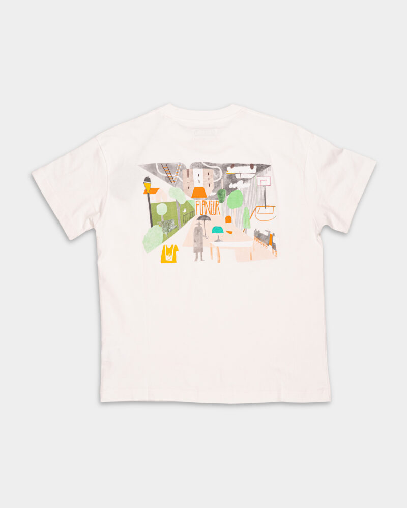 Flaneur Men's Upside Down T Shirt White F14090