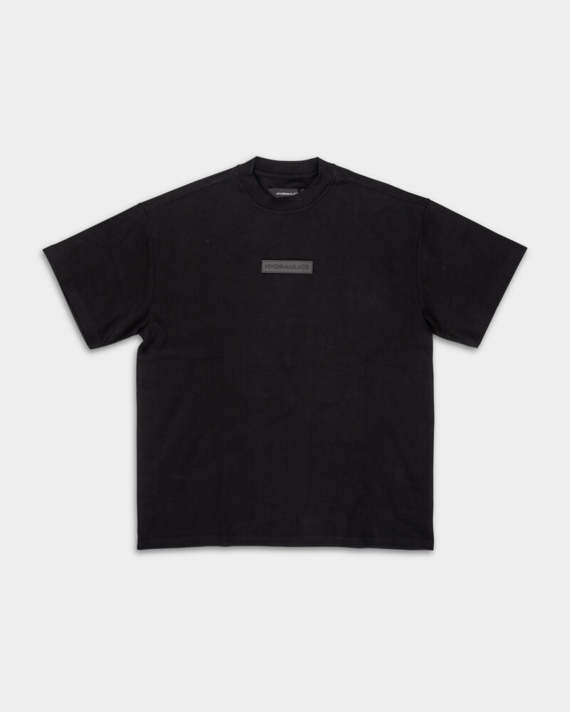 Hydraulics Rubber Box Logo Tonal Oversized Tee Black
