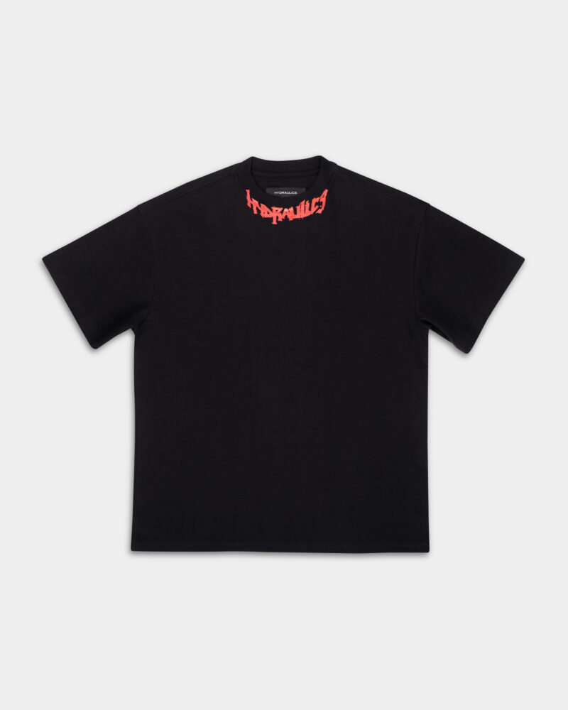 Hydraulics oversized red gothic neck tee black AW25OSFIT GOT Black