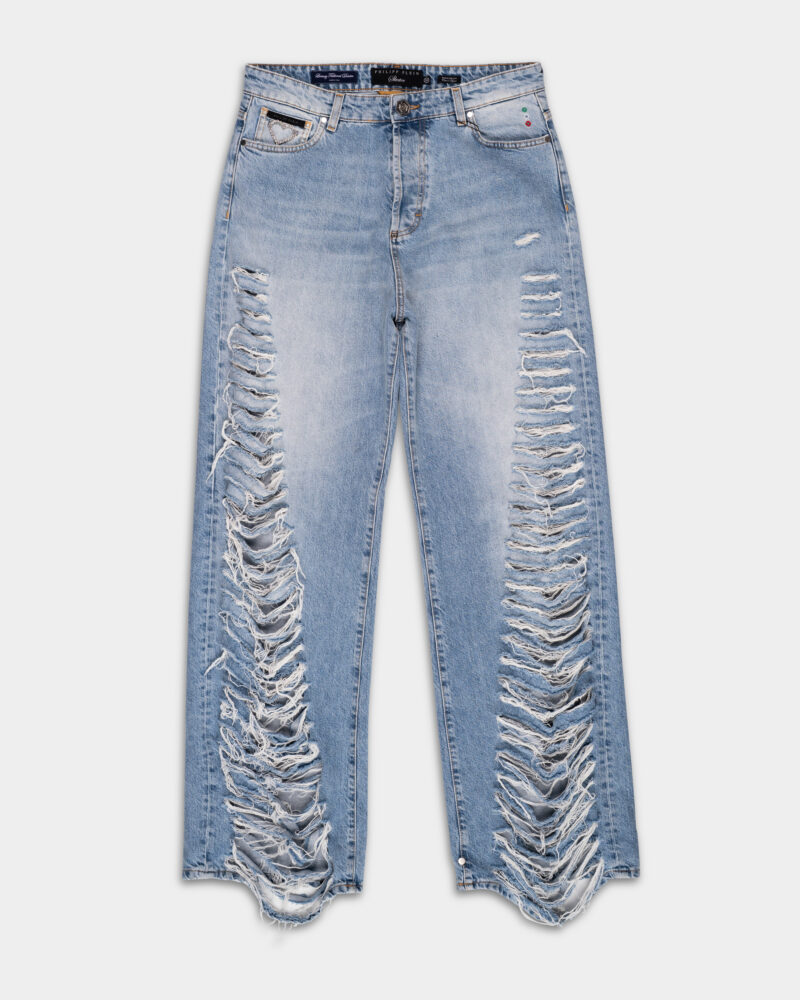 Philipp Plein Women's Skater Denim Trousers WDT2615 PDE004N 07CD