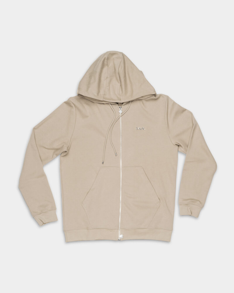 (Core) BALR Men's Q Series Regular Fit Zip Through Hoodie B1269.1001 Seneca Grey